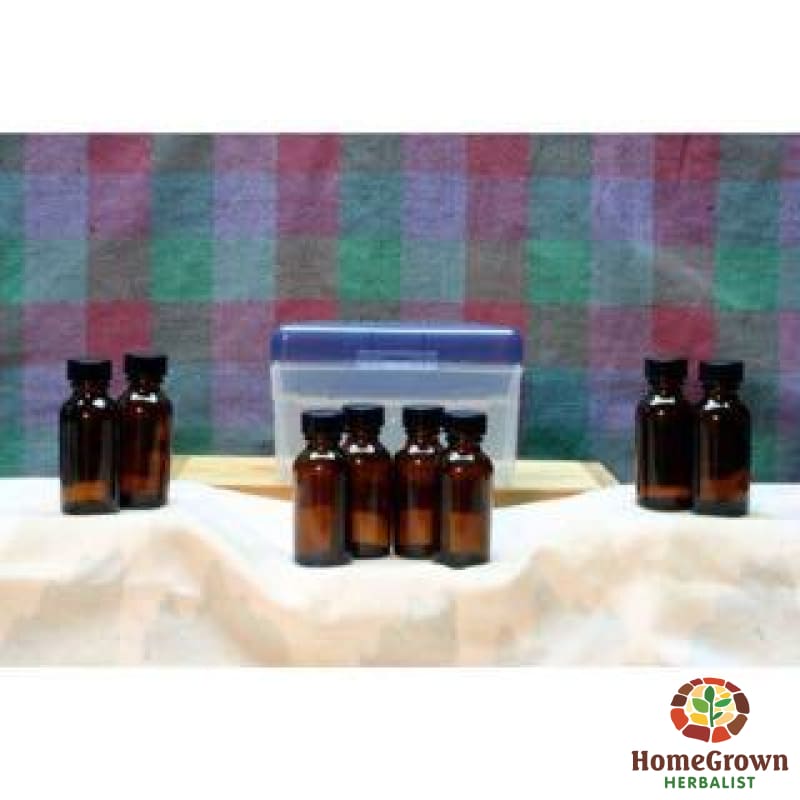 Tincture Kit - Travel & First Aid 8 1 oz bottles - Herb Kits HomeGrown Herbalist 8 TIncture Kit Travel Kit