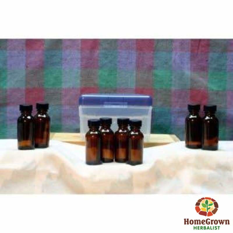 Tincture Kit - Travel & First Aid 8 - 2 oz bottles - Herb Kits HomeGrown Herbalist 8 TIncture Kit Travel Kit